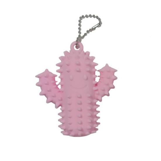 

Колючий силиконовый кактус, фиджет-игрушка для снятия стресса, брелок в виде улыбающегося кактуса A розовый