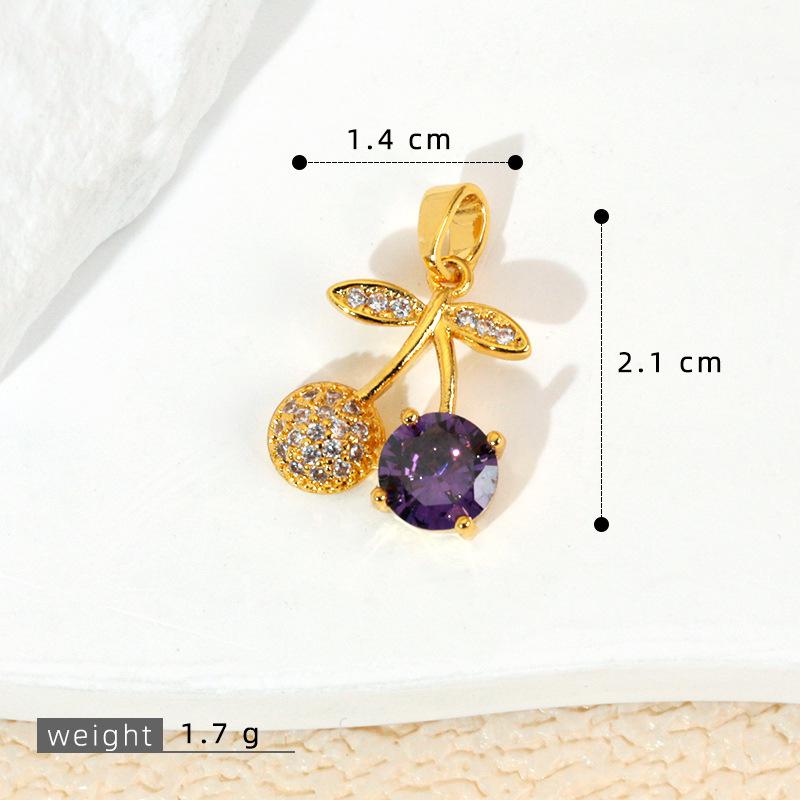 Cherry Pendant Necklace & DIY Earrings Set