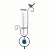 45cm Hummingbird Iron Rain Gauge Outdoor Rainfall Collector Garden Decor