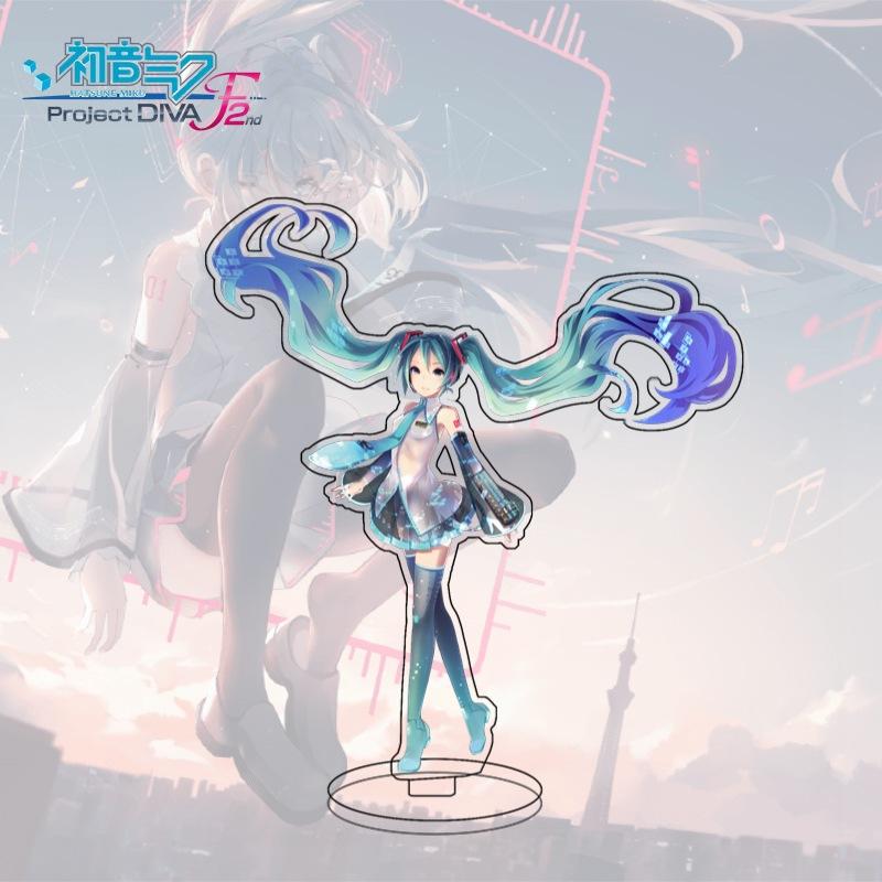 Large Standee Hatsune Miku Anime Acrylic Desktop Decor Cartoon Figure Collectible Gift For Fans