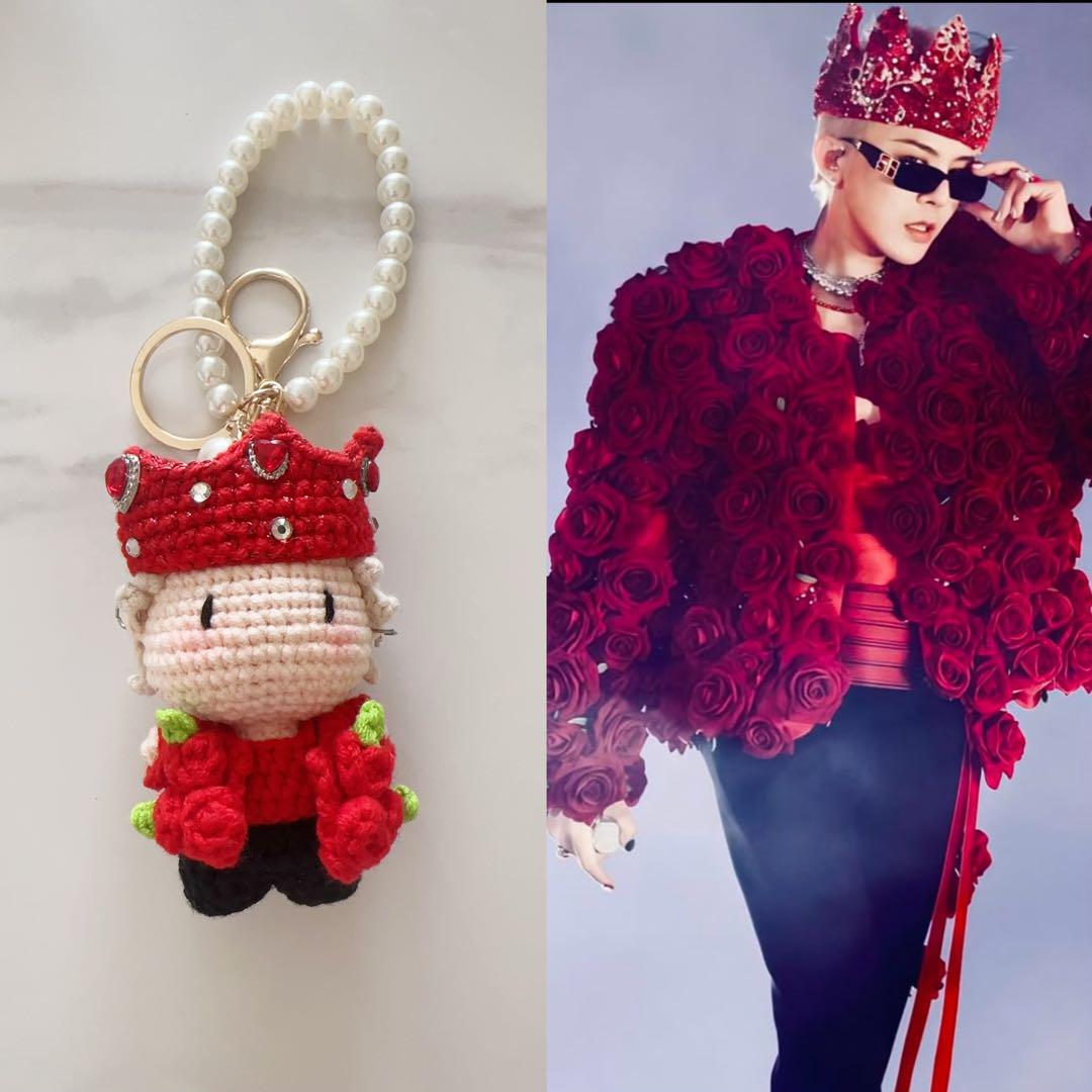 

[Б/У] Отправка в день заказа. Ручная работа G-DRAGON Мировой тур Мотив розы.