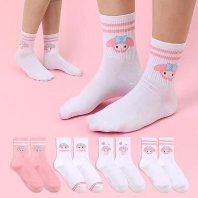 My Melody Multi Junior Mid-Calf Socks 4-Pair Set