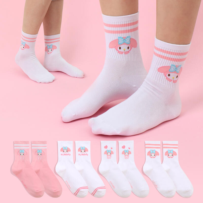 My Melody Multi Junior Mid-Calf Socks 4-Pair Set No. 22