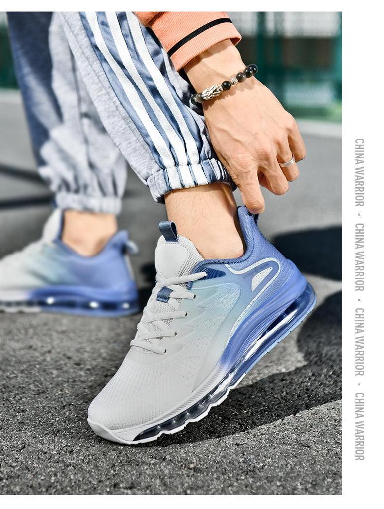 Men's Size 47-48 Fly Knit Breathable Running Shoes - Shock Absorption Sports Sneakers for Middle School Entrance Exam