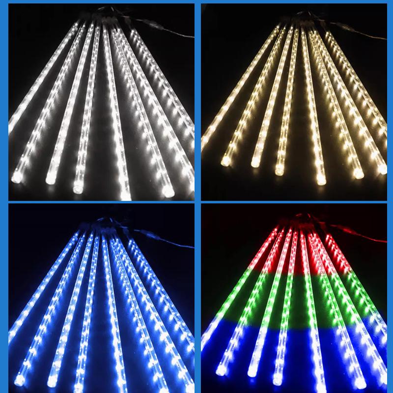Waterproof LED Meteor Shower Lights: Outdoor Decoration for New Year, Roads, Trees, and Ambiance