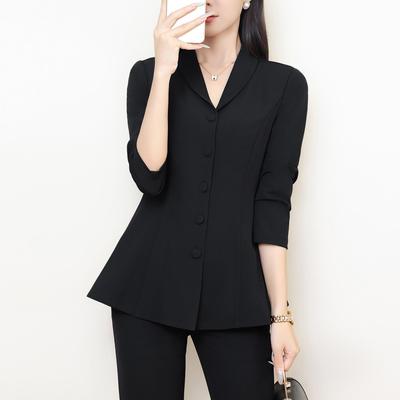 1210 High-End Women's Plus Size Slimming Suit – Long-Sleeved Top for Spring/Autumn
