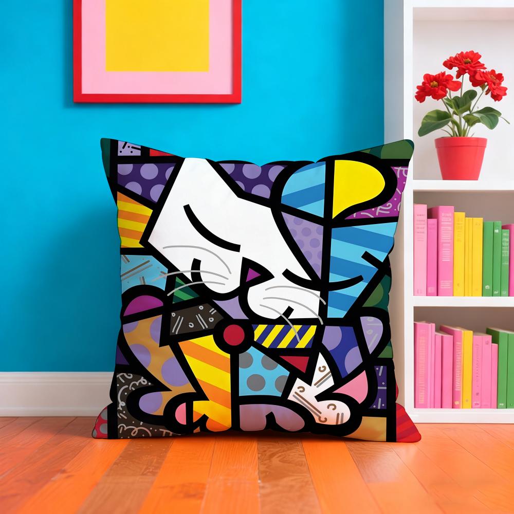 Romero BBritto Singer Pillow Case Pillow Case Plush Fabric Soft Double Sided Print Home Sofa High Quality Cushion