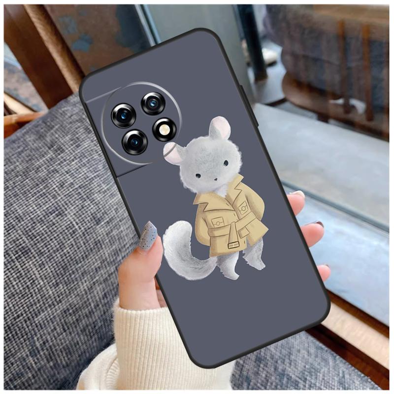 Cute Cartoon Chinchilla Case For OnePlus 13T 8T 10T 9 10 Pro 15 13 12 11 13R 12R Nord CE 5 2 3 4 Lite N20 N30 Coque