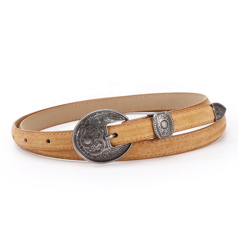 Pu Women's Fashionable Alloy Buckle Leather Formal Belt With Other Clothing Accessories