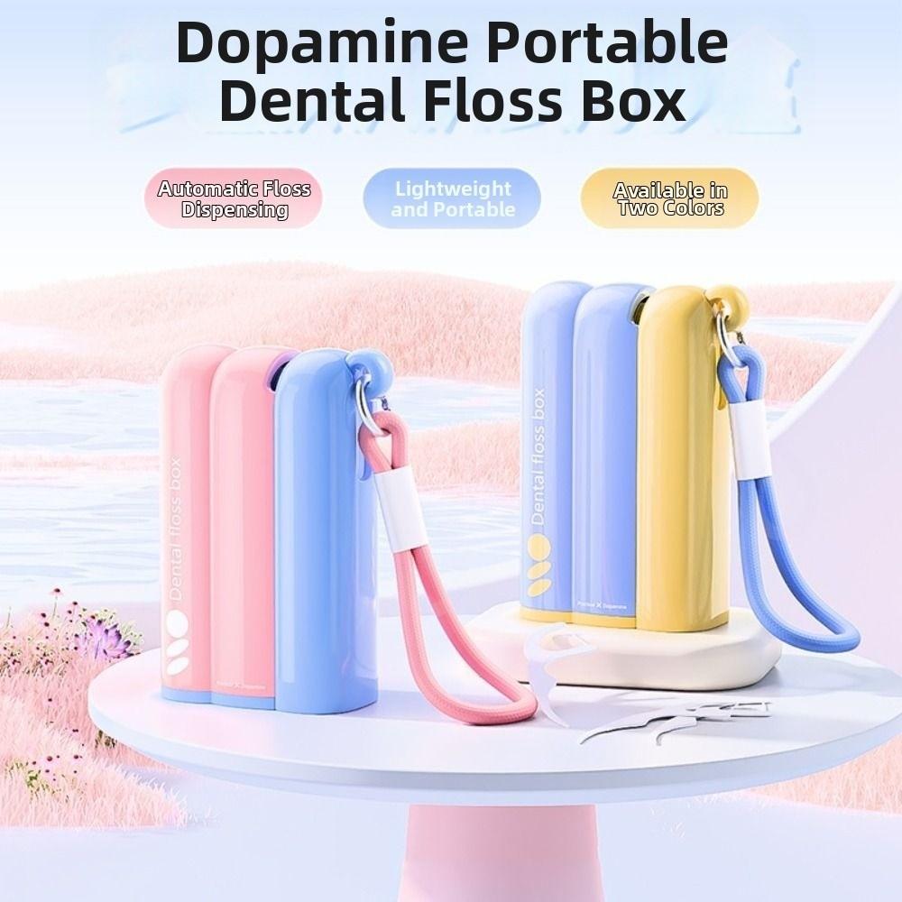 Dustproof Floss Stick Storage Box Press-on Floss Dispenser Automatic Pop Dental Floss Box Hotel