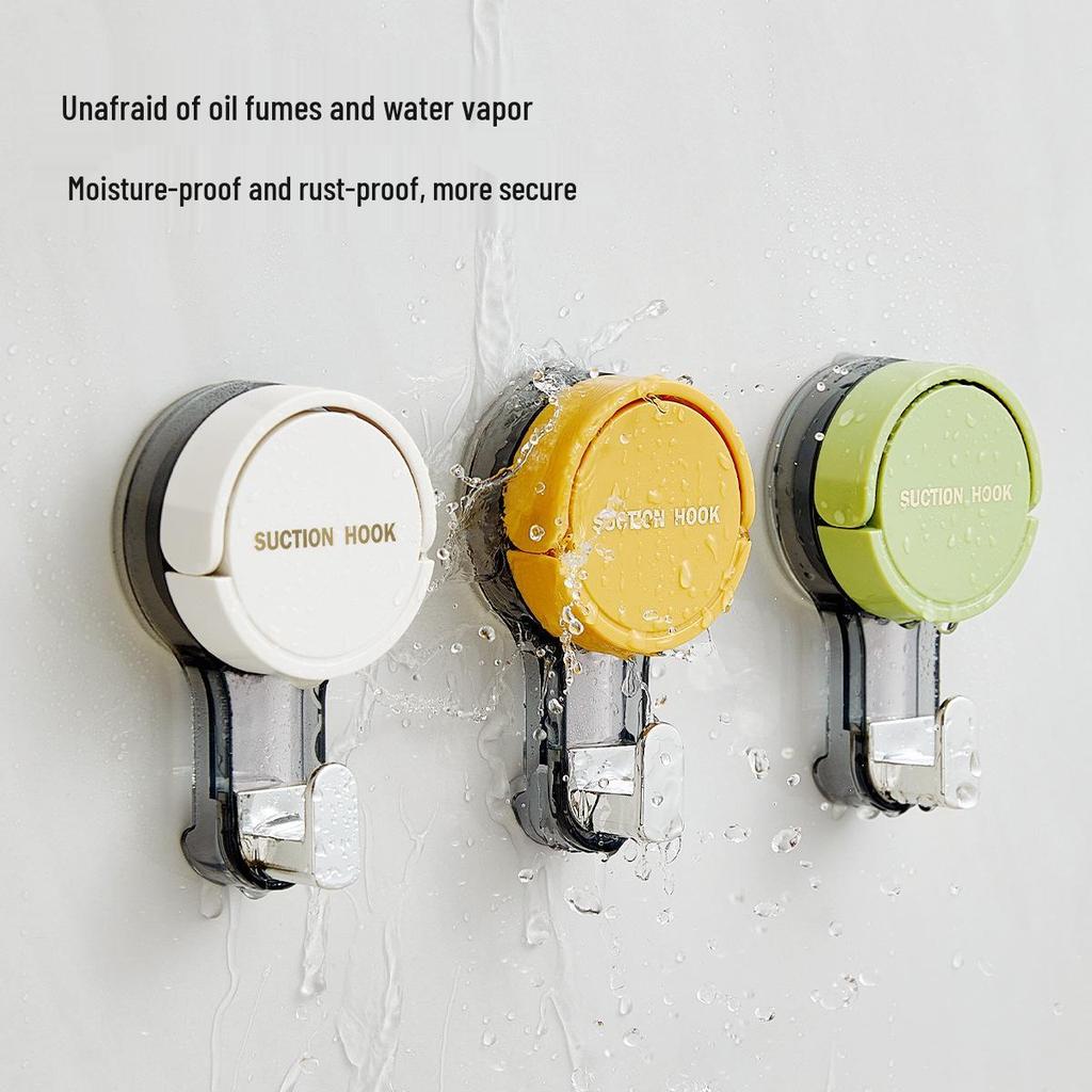 Jianxiu No-Drill Suction Cup Hook for Bathroom and Toilet Doors – Strong, Traceless, Vacuum Hook