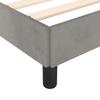 Bed Frame without Mattress Light Grey 120 x 190 cm Velvet