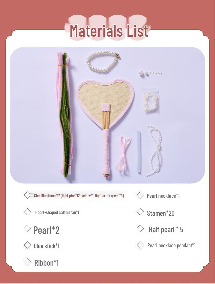Teacher's Day Reed Fan DIY Craft Kit - Handmade Gift for Teachers