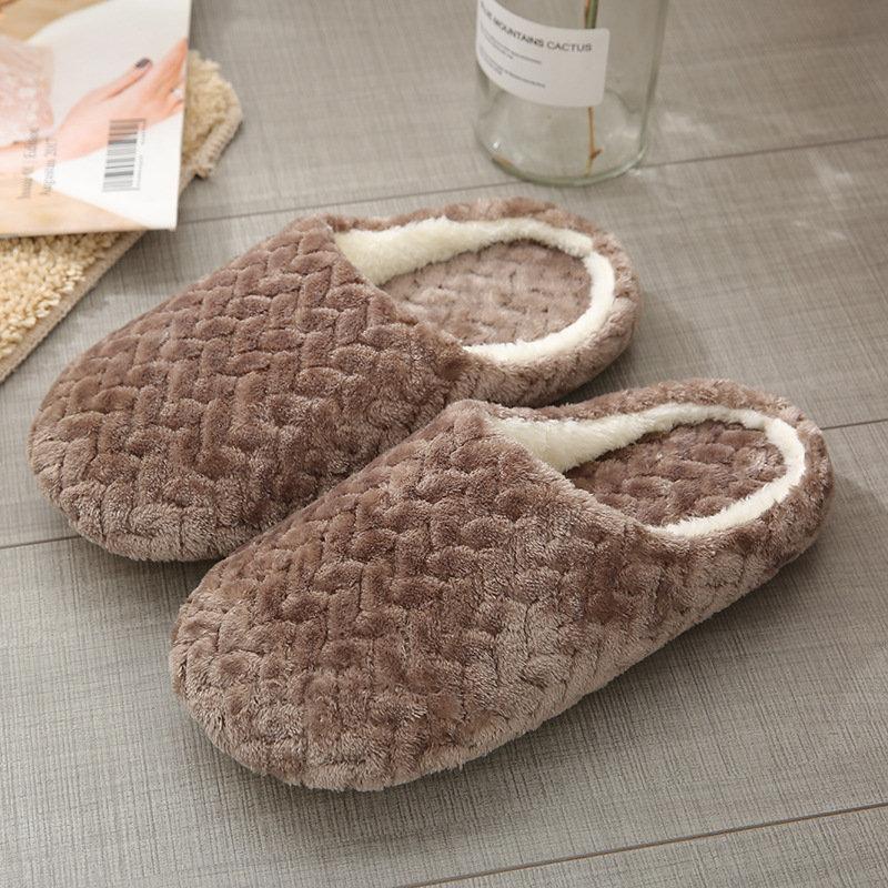 Fashion Women Indoor Slippers Warm Plush Lovers Home Slipper Anti Slip Autumn Winter Shoes Woman House Floor Soft Slient Slides SH072701