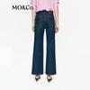 MO&Co. Women's High-Waisted Slim-Fit Flared Jeans