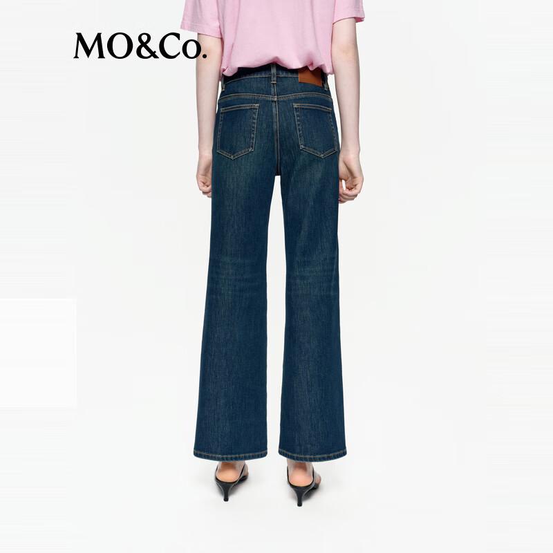 MO&Co. Women's High-Waisted Slim-Fit Flared Jeans