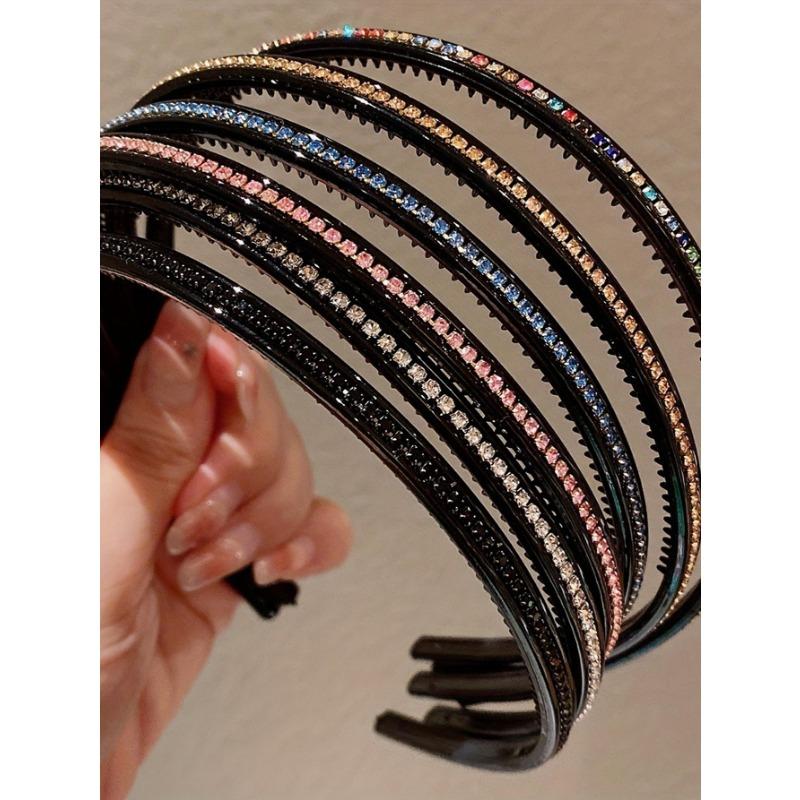 6 Pcs Fashion Exquisite Full Diamond Hairbands Women Girls Party Hair Accessories