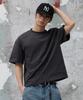 AGOD Back Incision Crop Half T-Shirt [Charcoal]