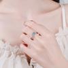 925 Sterling Silver Moissanite Ring - 1 Carat D Color, European & American Style Blooming Flower Design for Women