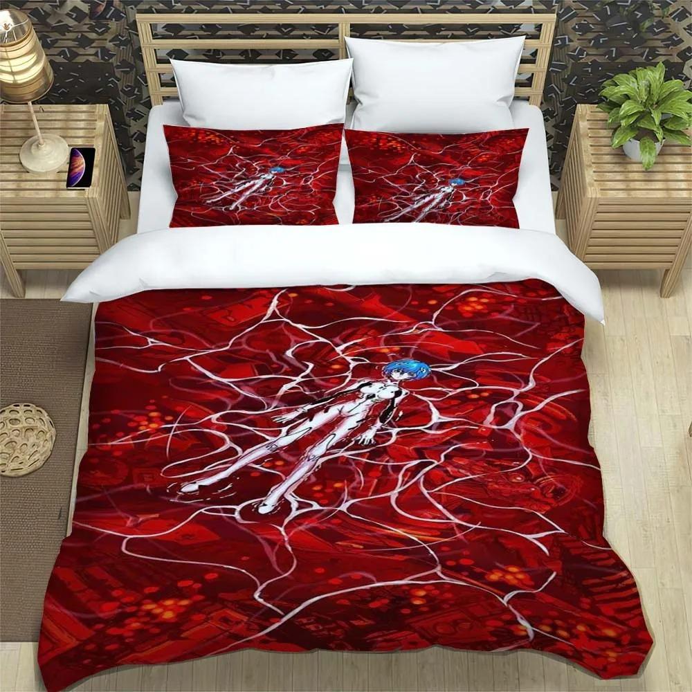 New NEON GENESIS EVANGELION Anime Quilt Covers Bedding Dormitory Sheets 2/3-piece Bedding Set