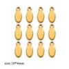  100pcs Stainless Steel Tail Chain Tag Real Gold Electroplated Small Pendant Accessories for Jewelry Making DIY Charms