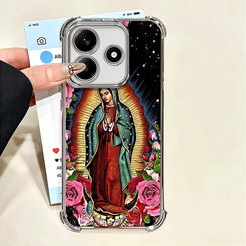 Virgen Mary Virgin De Guadalupe Soft Phone Case For Xiaomi Poco X7 X8 Pro Max X6 X5 X3 F8 Ultra F7 M8 M7 M5S Redmi 15C 15A 15 14