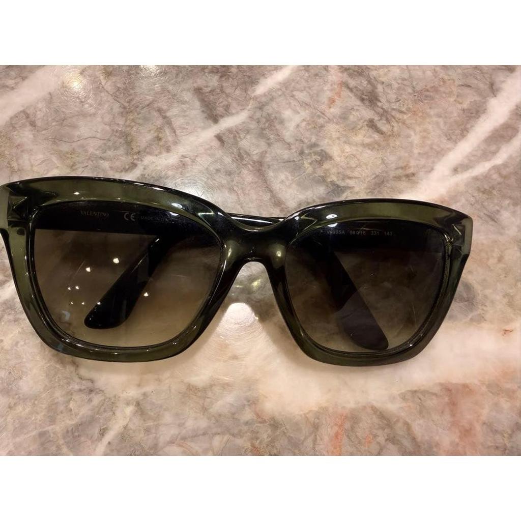 Used VALENTINO dark green cat eye sunglasses