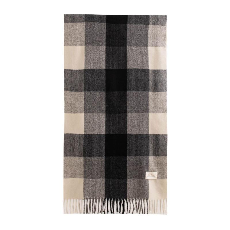 High-end Scarf, Versatile for Men and Women, Thickened Autumn and Winter New Plaid Splicing Warm Scarf Imitation Cashmere Couple