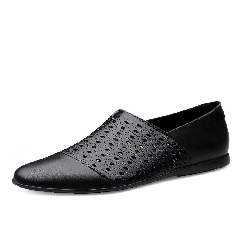 

2024 Весна Осень Лидер продаж Мужская Парка Прогулочная Обувь Дышащая Полая Кожа Повседневная Обувь Мужские Лоферы Бесплатная Доставка 45