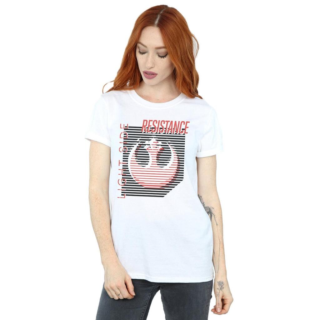 STAR WARS Womens/Ladies The Last Jedi Light Side Cotton Boyfriend T-Shirt