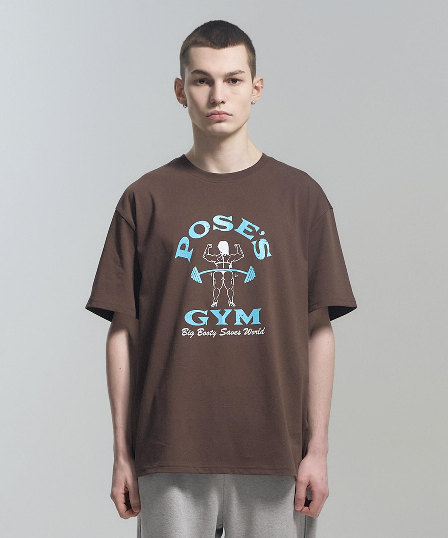 Pose Number Eight Pose Gym Tee (Brown) 1
