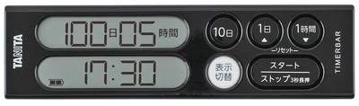 TANITA Timer Bar Series Timer Counter Black Long-Term 100-Day TD-402-BK