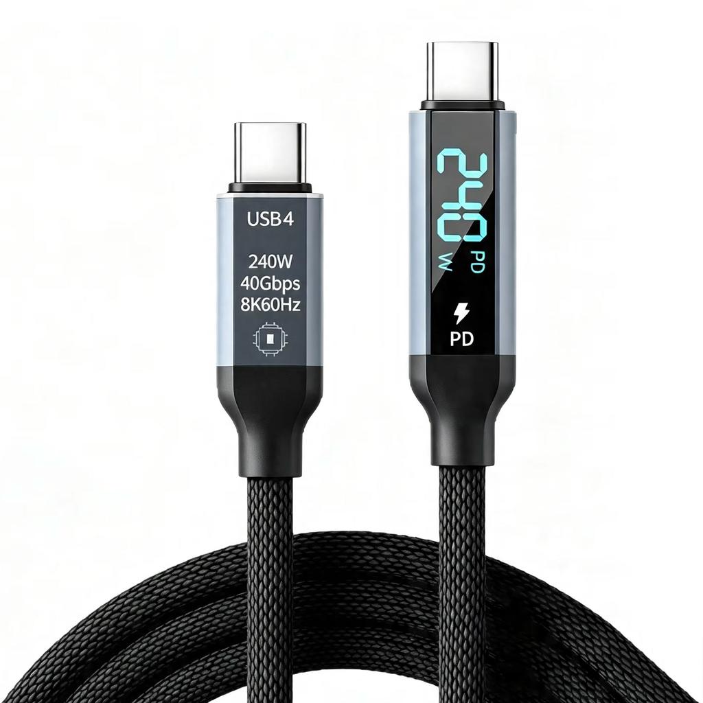 Xiaomi USB 4 Cable 240W Display 40Gbps 8K For Thunderbolt 4 Type C Fast Charging Thunderbolt3 USB 4.0 USB C to C Data Transfer Cable