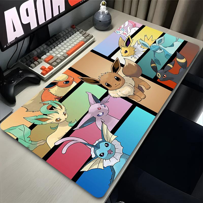 Xcm Big Rubber XXL PC Mousepad Pokemon Pikachu Eevee Gamer Rug Gaming Mouse Pads Desk Keyboard Mat Computer Laptop Mat