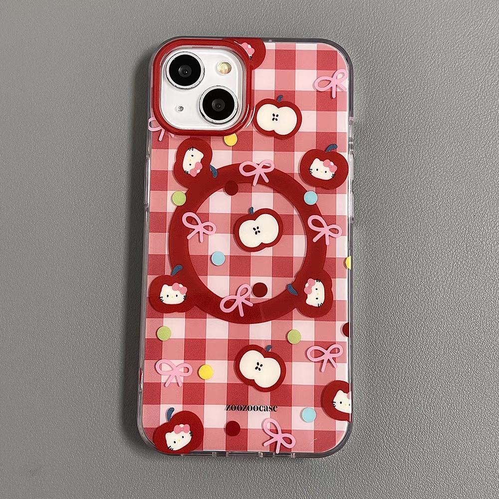 

Magnetic Strawberry Hello Kitty Holder Case For Samsung Galaxy S26 S25 S24 Ultra S23 S22 Plus Ultra S23 FE S25+ 5G Casing Samsung S24 Plus