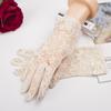 Damen UV-Schutz Spitzenhandschuhe, Eis-Seide Kühlende Touchscreen-Handschuhe, Atmungsaktive Dehnbare Anti-Rutsch Sommerhandschuhe zum Fahren Reiten Outdoor