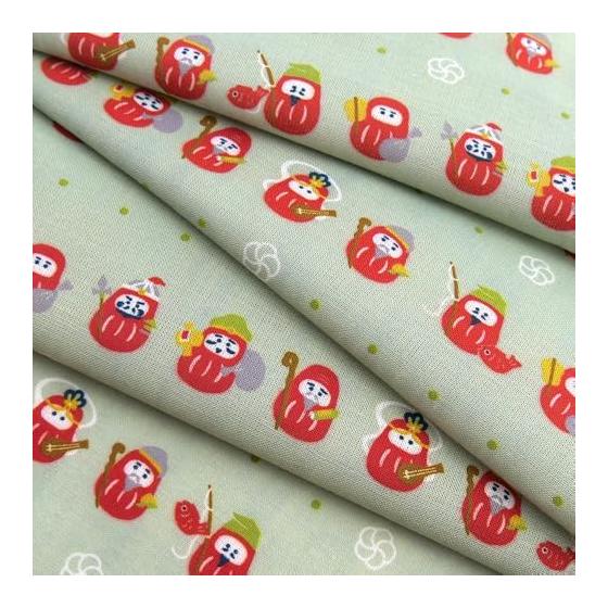 Hamamonyo Tenugui Daruma Seven Gods of Fortune