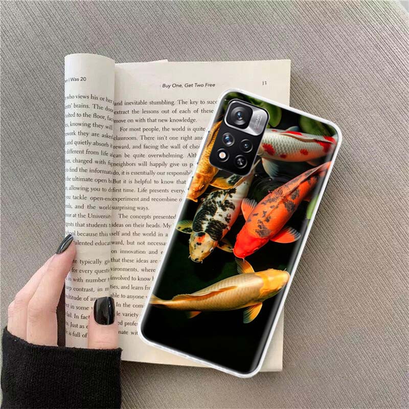 High End Ornamental Fish and Koi Carp Phone Case For Redmi Note 13 12 Pro Plus 14 15 Pro 5G 11 11T 11E 11S 10 Pro 10S 9 9S Cover