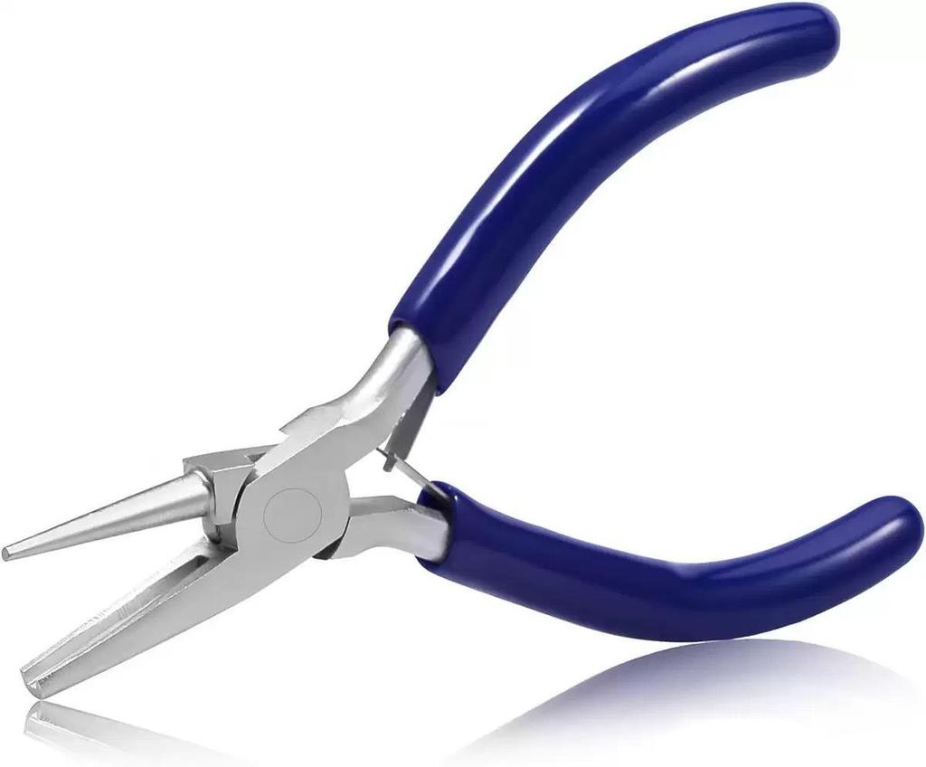 Precision Needle-Nose Pliers for Jewelry Making - 4.5" Tool for Bending Gold, Silver, Copper, Iron Wire with 9 Needle Tips