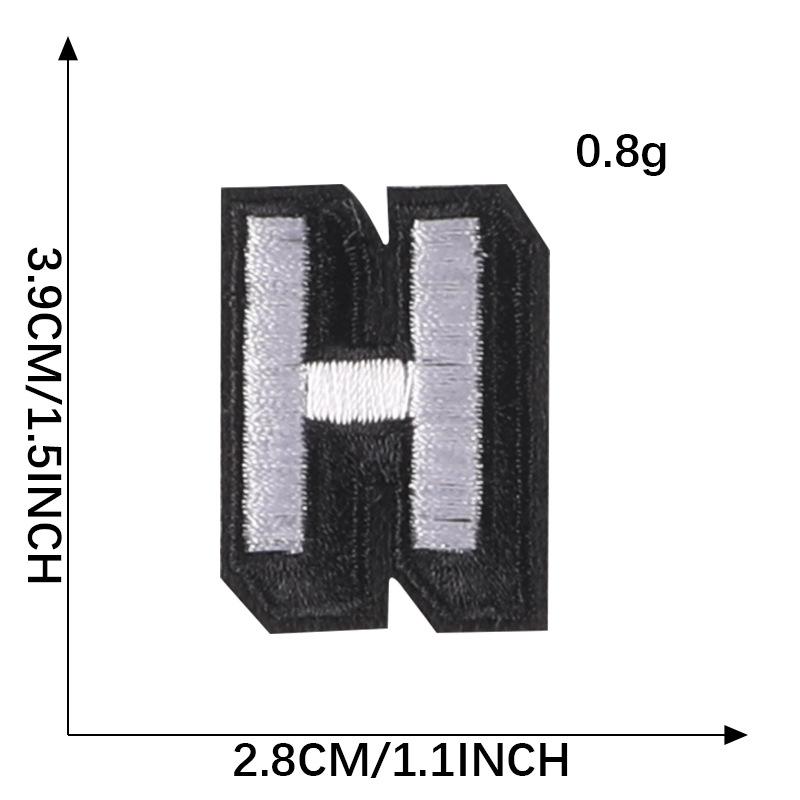 Duoku Computer Embroidery English Alphabet Cloth Label Name Label Ball Suit Mark Patch Clothing Accessories Embroidery Cloth Sticker