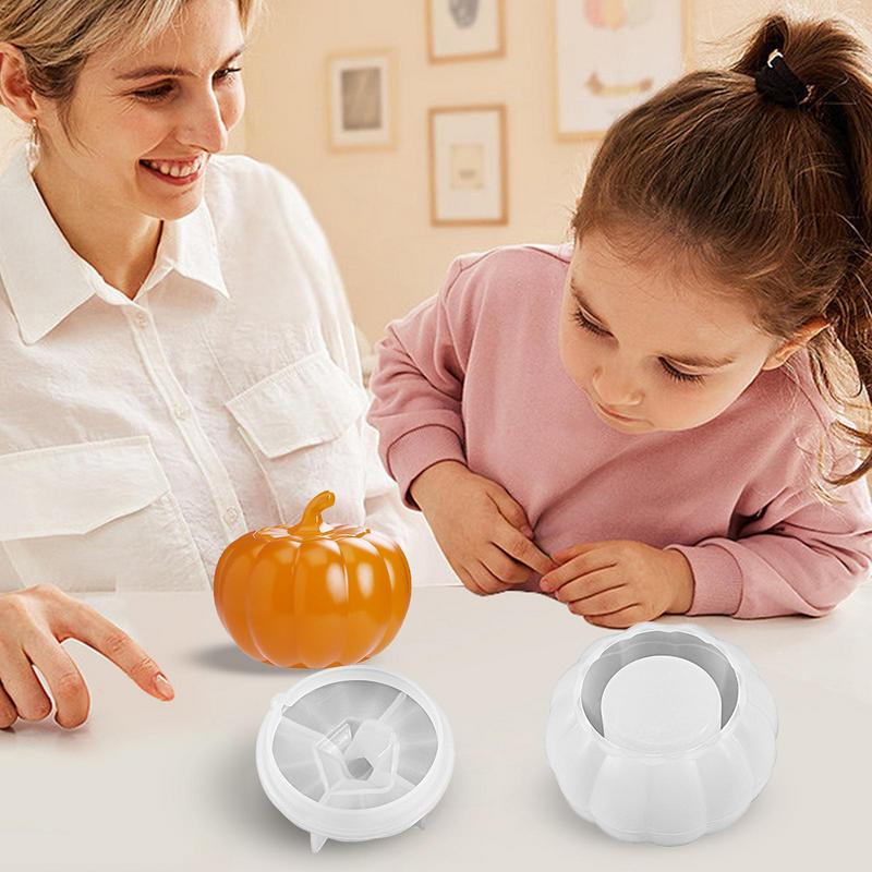 Pumpkin Container Silicone Mold Halloween Silicone Jar Mold With Lid Pumpkin DIY Casting Epoxy Resin Molds Pumpkin Hut Storage