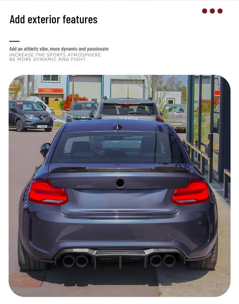 BMW M2 F87 2016-2021 Rear Bumper Corners & Tail Lip Spoiler Kit