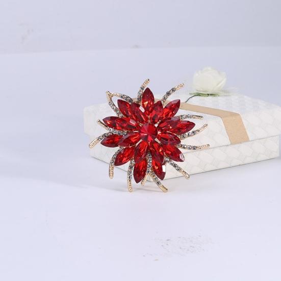Klassische handgemachte bunte Strass-Brosche in Blumenform, Vintage-Stil, Hut, Schal, Schal, Abzeichen, Brautgeschenk, Kleid-Accessoires