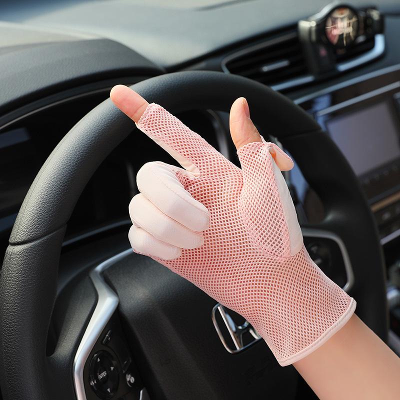 Summer Women's Sun Protection Gloves Anti-UV Ice Silk Glove for Car Motorcycle Bike Driving Sports Protection Thin Glove Unisex