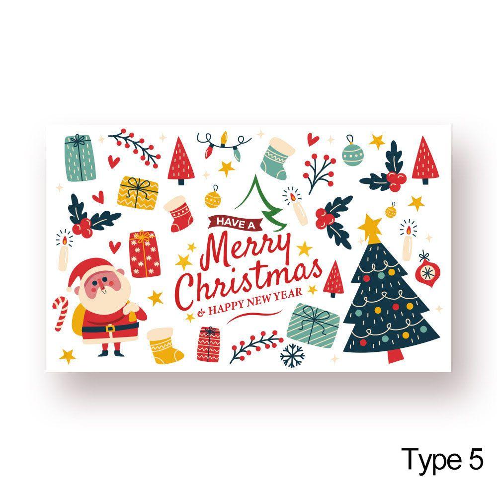 Decor Package Insert Message Note Cards Greeting Postcard Happy New Year Merry Christmas Card