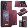 CaseMe Me80 Magnetic RFID Wallet Phone Case For Samsung Galaxy S24 FE 5G, Detachable Multi Card Slot Kickstand Anti-Theft Cover