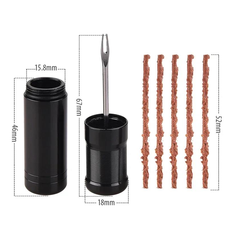 Tubeless Tire Repair Kit for Road MTB Bikes - Rubber Plugs Bacon Strips Insertion Tool for Puncture Fixes Mass Air Flow 3