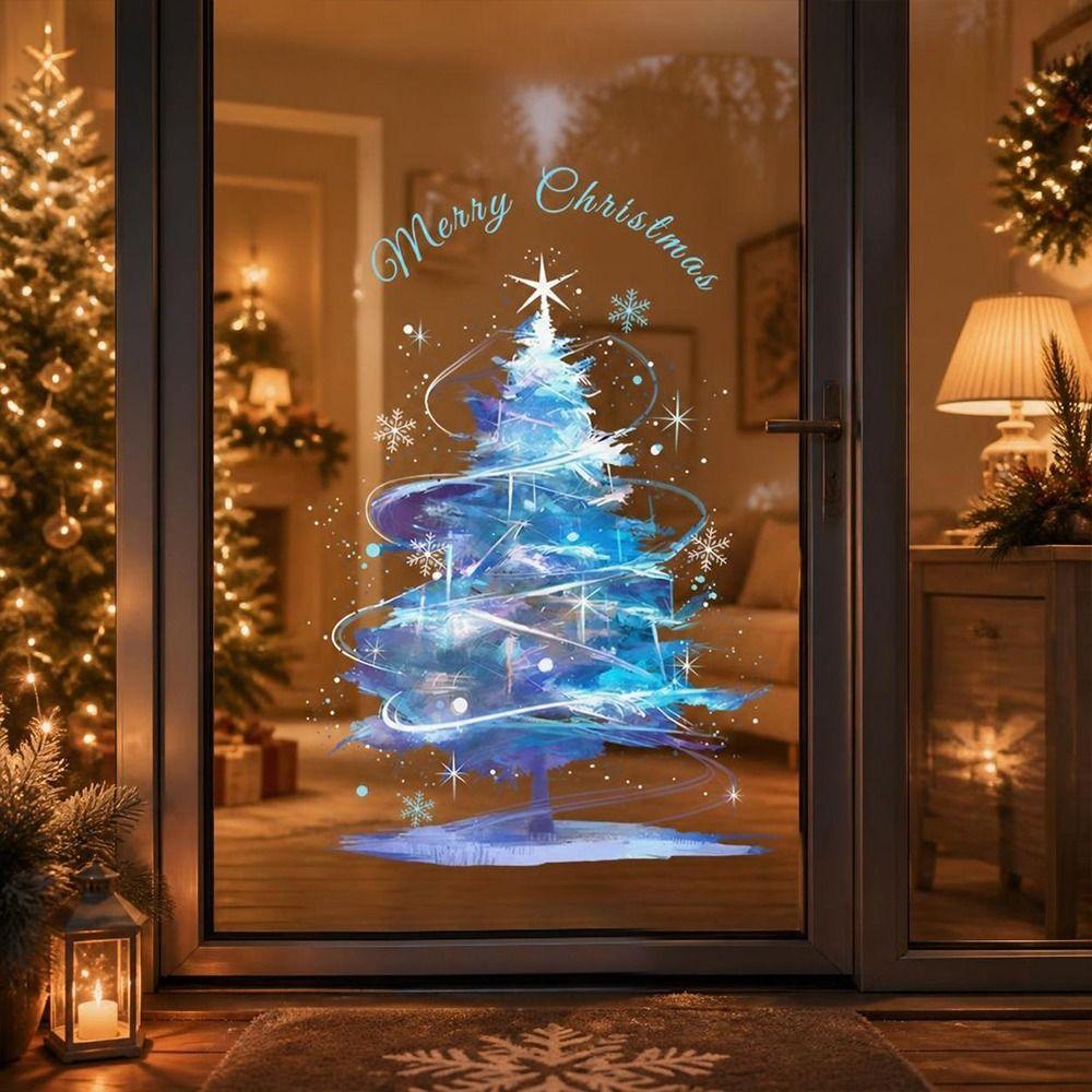 Static Cling Christmas Window Decals Holiday Glass Decals Static Cling Stickers  Home Holiday Decor