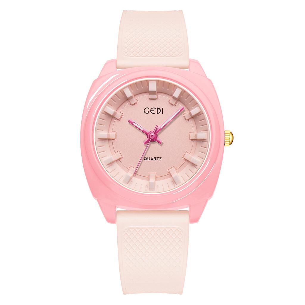 Watch Female Student Junior High School Student Exam Silicone Belt Simple Temperament Waterproof Daily Quartz Watch