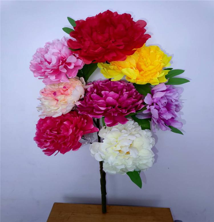 Pfingstrose Seidenblumenstrauß, 8 Köpfe - Künstliche Dekoration für Wohnzimmer & Hochzeit, Kostenloser Versand